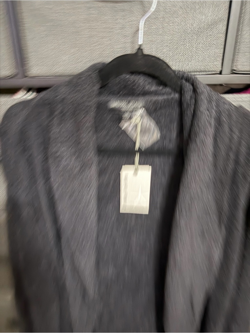Barefoot Dreams Charcoal Gray Teddy Jacket – Plush Open-Front Cardigan